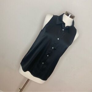 Black Elegant Sleeveless Top Sz L